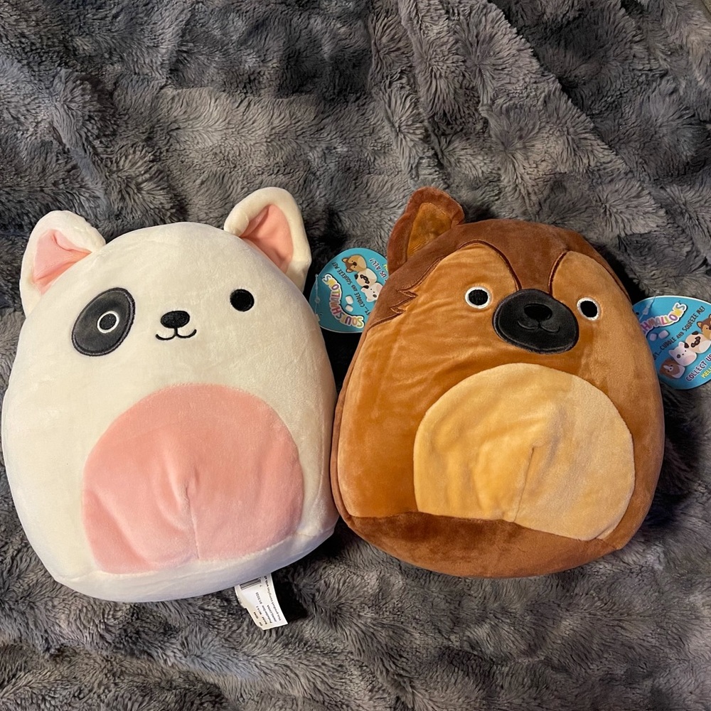 Charlie & Mario 8” Squishmallow Dogs